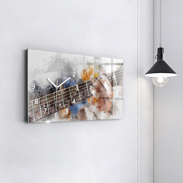 Horizontale Uhr mit motiv Gitarre