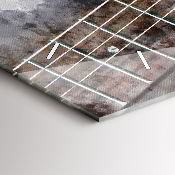 Horizontale Uhr mit motiv Gitarre