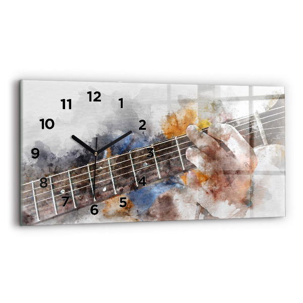 Horizontale Uhr mit motiv Gitarre