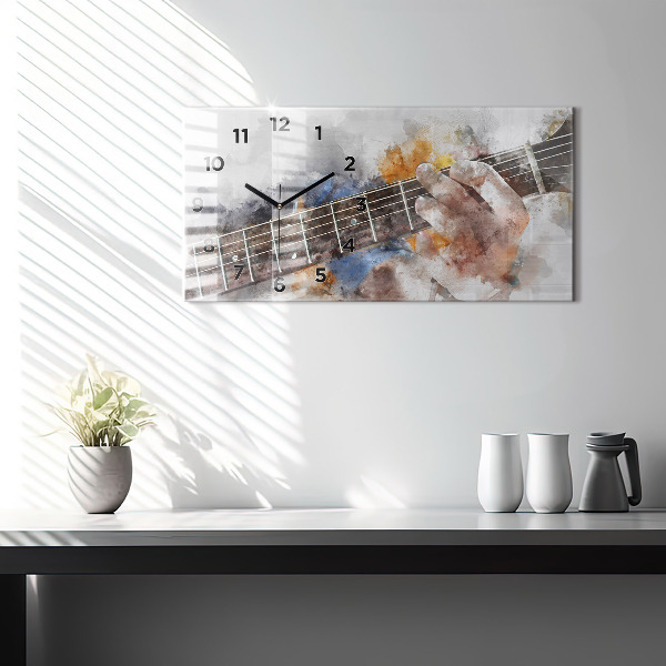 Horizontale Uhr mit motiv Gitarre