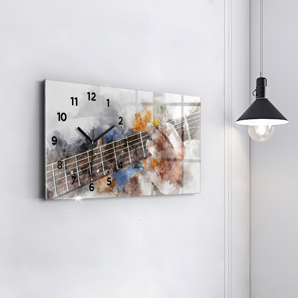 Horizontale Uhr mit motiv Gitarre
