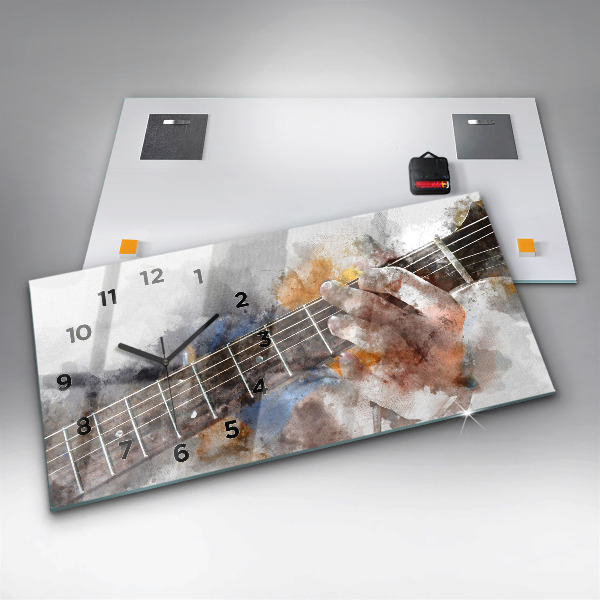 Horizontale Uhr mit motiv Gitarre