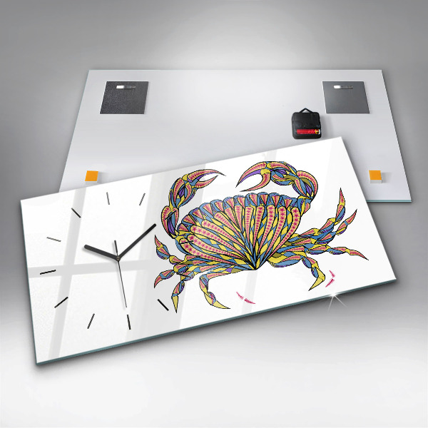 Horizontale Uhr mit motiv Ethnische Krabbe