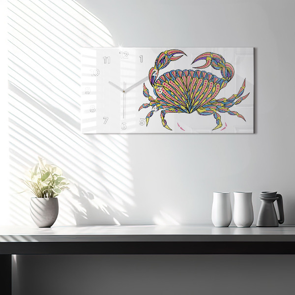 Horizontale Uhr mit motiv Ethnische Krabbe