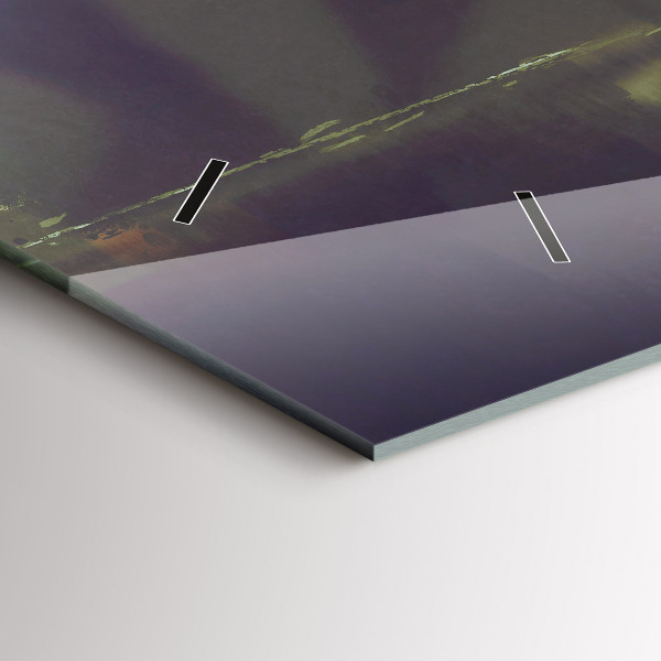 Horizontale Uhr mit motiv Menschen mit Regenschirmen