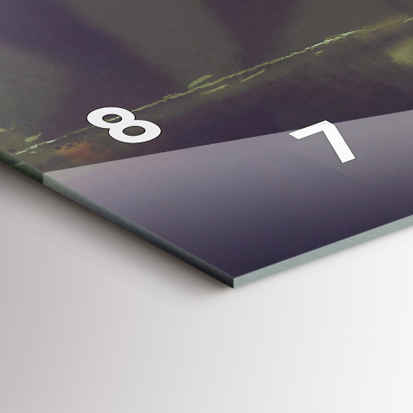 Horizontale Uhr mit motiv Menschen mit Regenschirmen