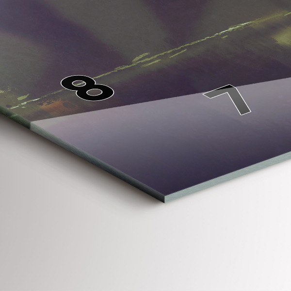 Horizontale Uhr mit motiv Menschen mit Regenschirmen