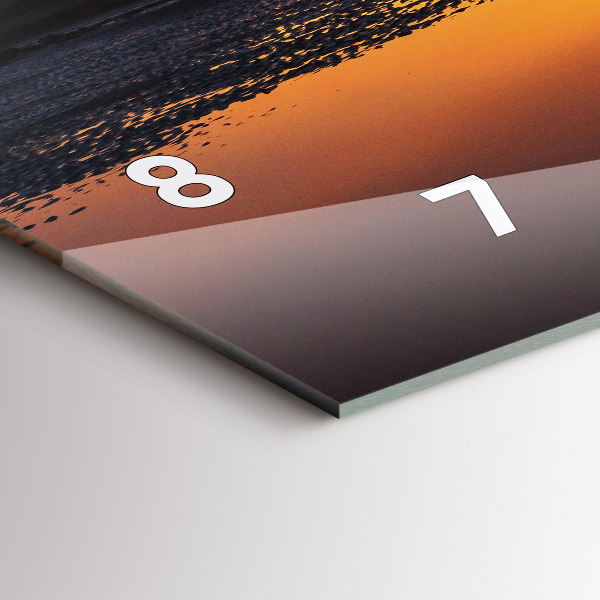 Horizontale Uhr mit motiv Läufer und Sonnenuntergang