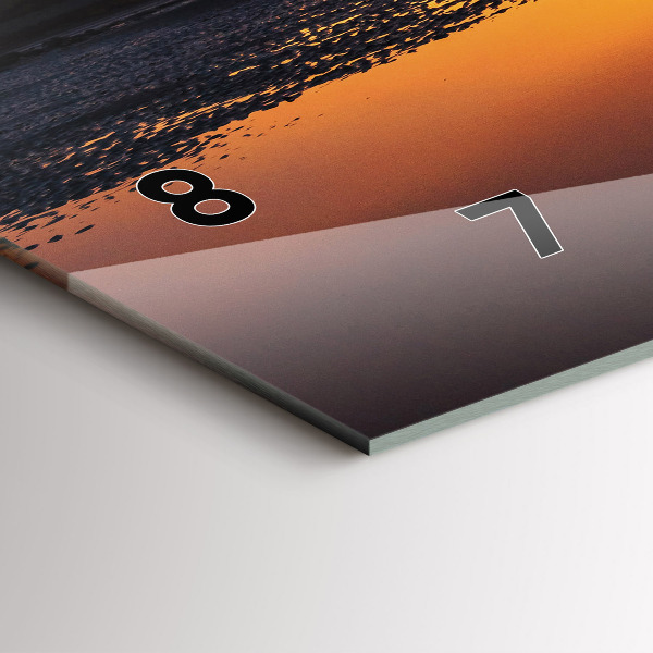 Horizontale Uhr mit motiv Läufer und Sonnenuntergang