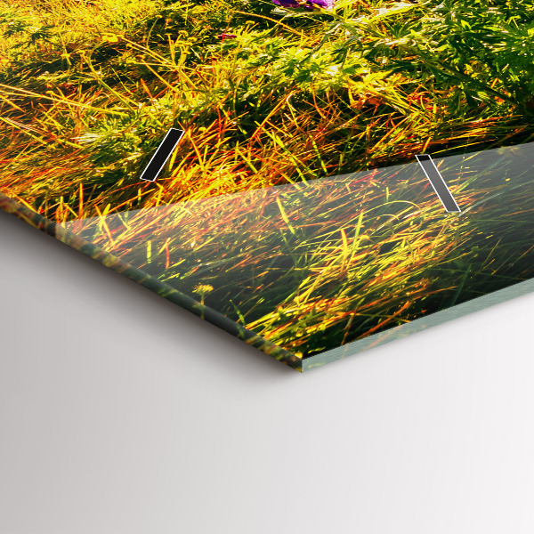 Horizontale Uhr mit motiv Lavendelwiese