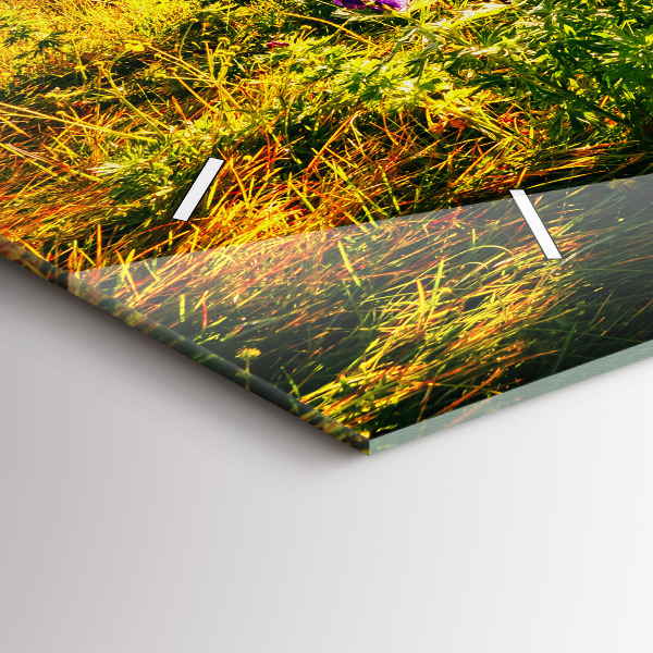 Horizontale Uhr mit motiv Lavendelwiese