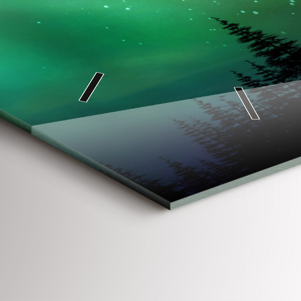 Horizontale Uhr mit motiv Aurora Borealis