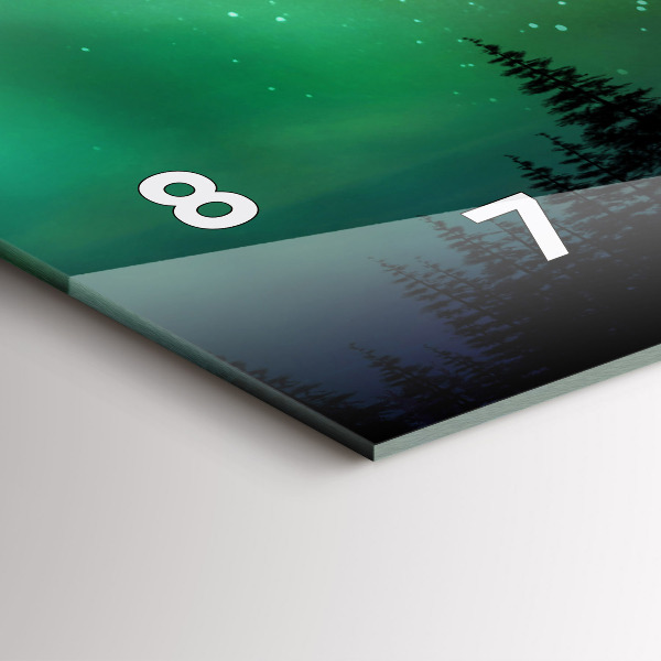 Horizontale Uhr mit motiv Aurora Borealis