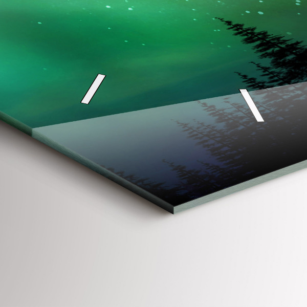 Horizontale Uhr mit motiv Aurora Borealis