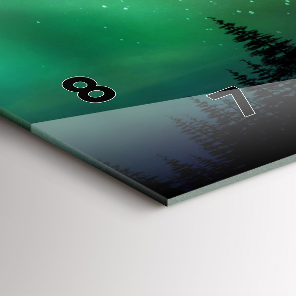 Horizontale Uhr mit motiv Aurora Borealis