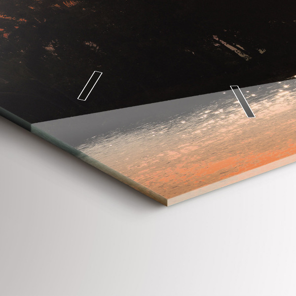 Horizontale Uhr mit motiv Sonnenuntergang Palmen Urlaub