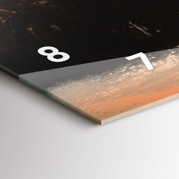 Horizontale Uhr mit motiv Sonnenuntergang Palmen Urlaub