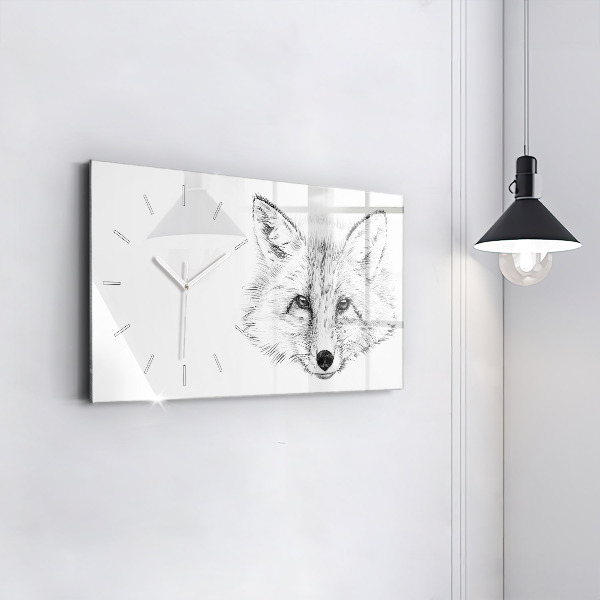 Horizontale Uhr Vektor-Fuchs-Kopf