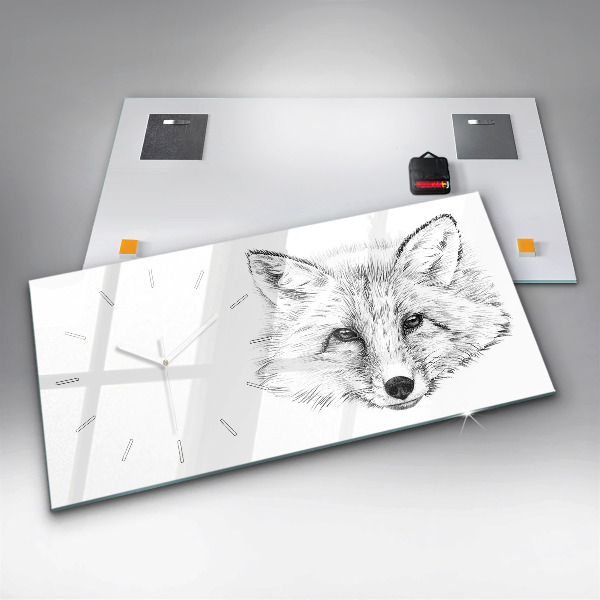 Horizontale Uhr Vektor-Fuchs-Kopf