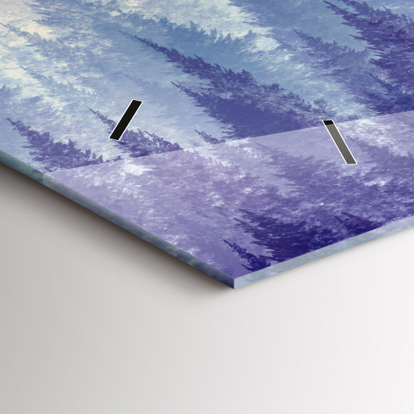 Horizontale Uhr Wald im Nebel