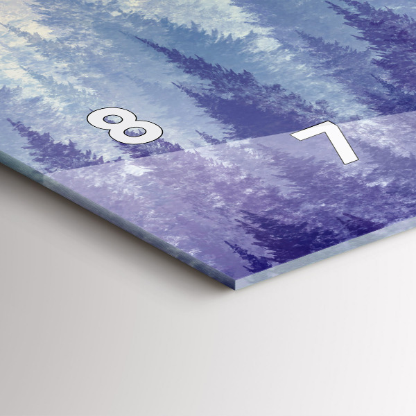 Horizontale Uhr Wald im Nebel