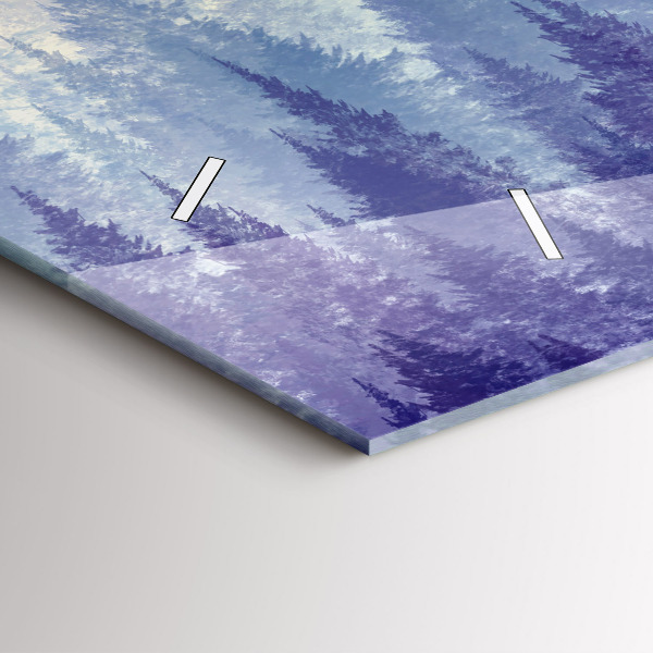 Horizontale Uhr Wald im Nebel