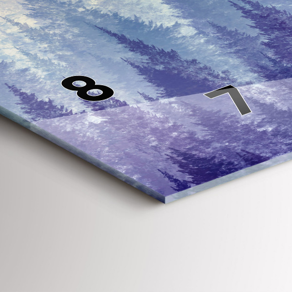 Horizontale Uhr Wald im Nebel