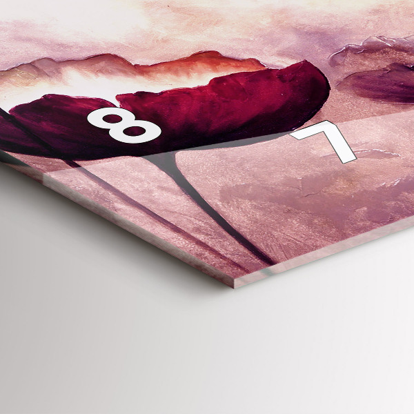 Horizontale Uhr Blumen Blühender Mohn