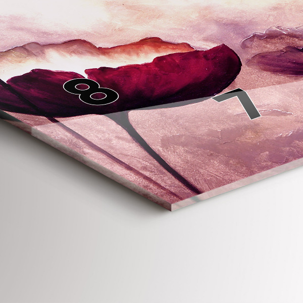 Horizontale Uhr Blumen Blühender Mohn