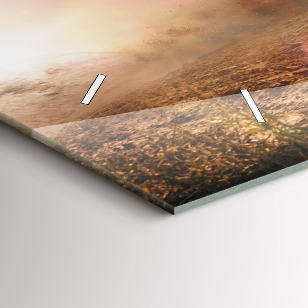 Horizontale Uhr mit motiv Mann auf Motorrad