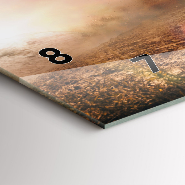 Horizontale Uhr mit motiv Mann auf Motorrad