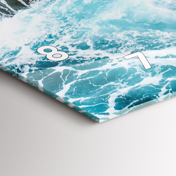 Horizontale Uhr mit motiv Wirbelnde schäumende Wellen