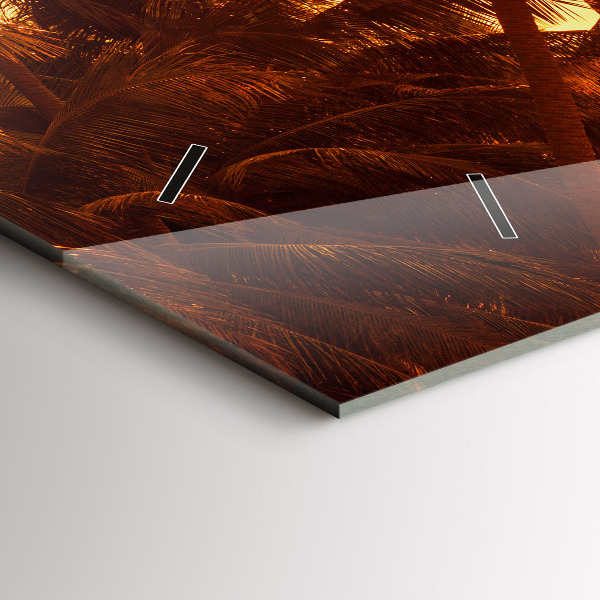 Horizontale Uhr Sonnige Palmen