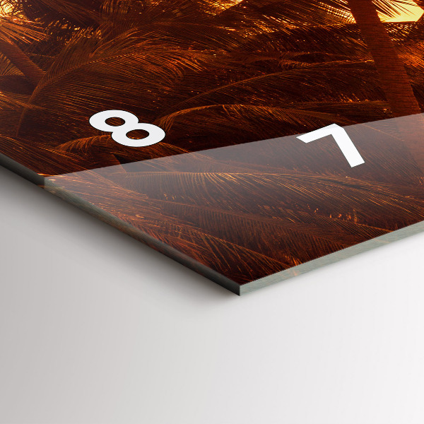 Horizontale Uhr Sonnige Palmen