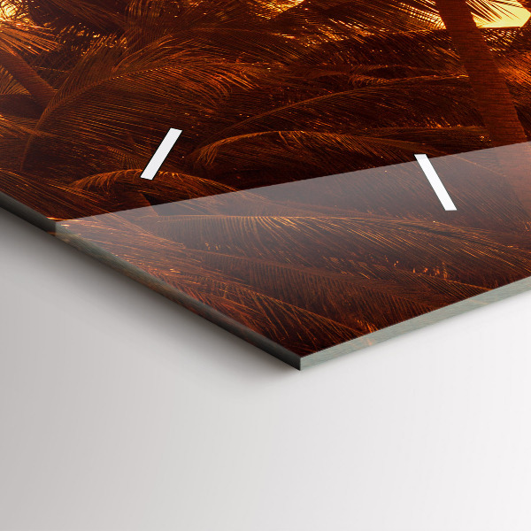 Horizontale Uhr Sonnige Palmen