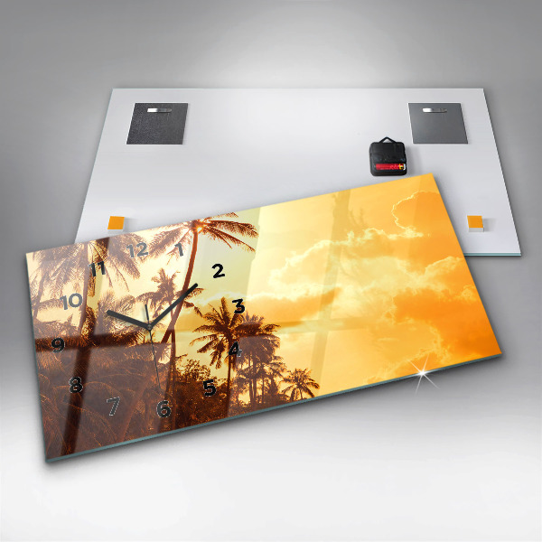 Horizontale Uhr Sonnige Palmen