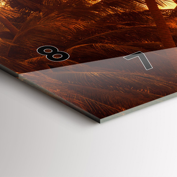 Horizontale Uhr Sonnige Palmen