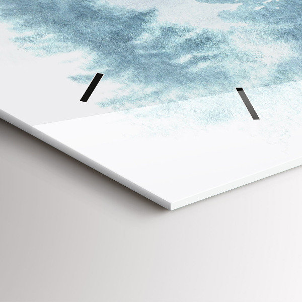 Horizontale Uhr mit motiv Winterlicher Wald