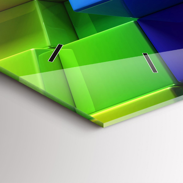 Horizontale Uhr Bunte Würfel