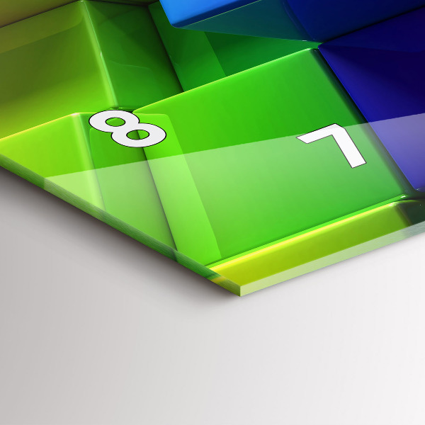 Horizontale Uhr Bunte Würfel