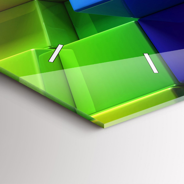 Horizontale Uhr Bunte Würfel