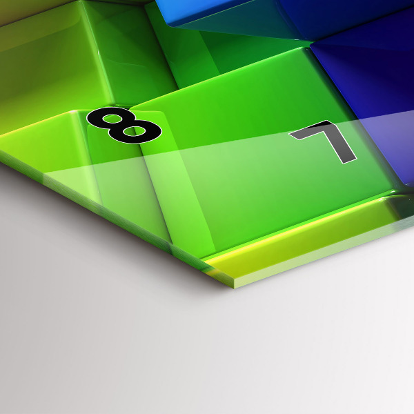 Horizontale Uhr Bunte Würfel