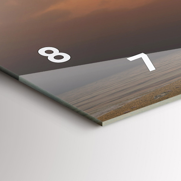 Horizontale Uhr mit motiv Tiere im Sonnenuntergang