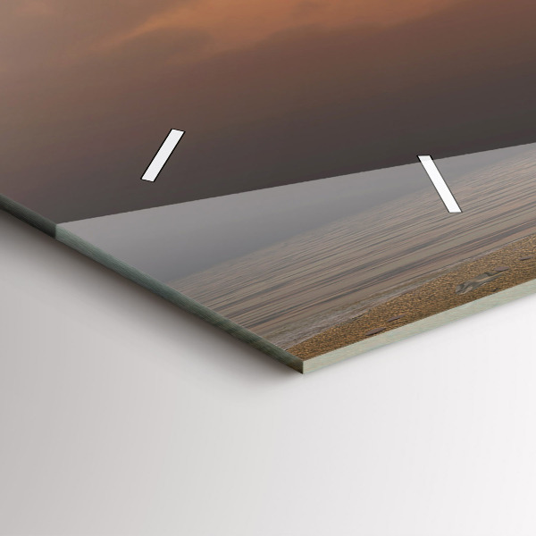 Horizontale Uhr mit motiv Tiere im Sonnenuntergang