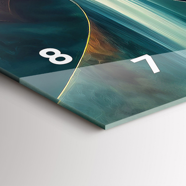 Horizontale Uhr mit motiv Fließender Wasserfall Hintergrund