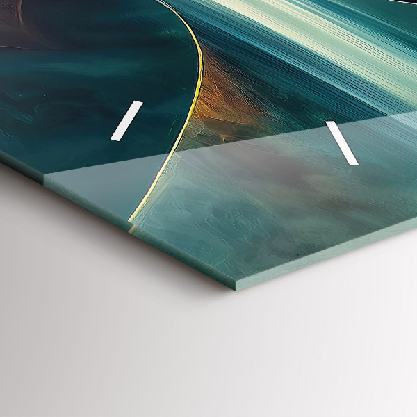 Horizontale Uhr mit motiv Fließender Wasserfall Hintergrund