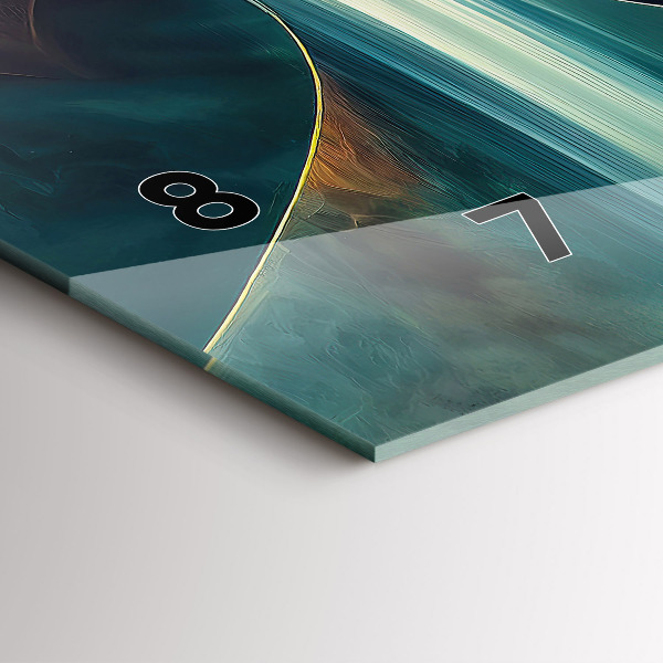 Horizontale Uhr mit motiv Fließender Wasserfall Hintergrund