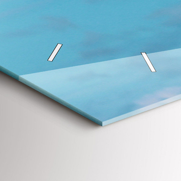 Horizontale Uhr mit motiv Große Giraffe vor einem Himmelshintergrund