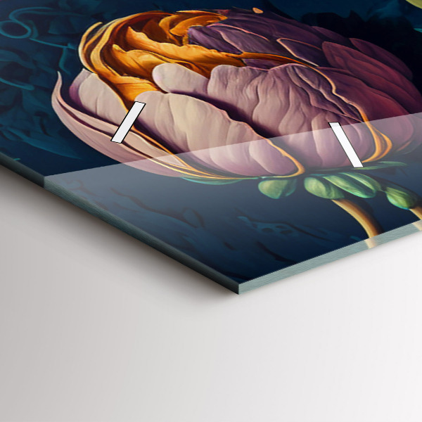 Horizontale Uhr mit motiv Vintage Blumenstrauß