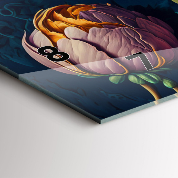 Horizontale Uhr mit motiv Vintage Blumenstrauß